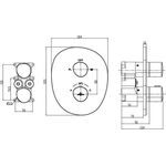 V&B Fertigmontageset ANTAO Th m 2wege-Meng. 184x221x134mm ma bl