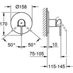 Grohe Einhand-Brausebatterie PLUS chr