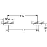 Grohe Badetuchhalter ESSENTIALS 854mm Nickel gebü