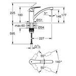 Grohe EH-Spültischbatterie EUROSMART 1/2Zoll fla Ala su-st