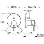 Grohe Einhand-Wannenbatterie ATRIO FMS zu 35604 cool sunrise