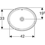 Geberit Unterbauwaschtisch VariForm ov 480x390mm o HL m ÜL Use glasiert weiß