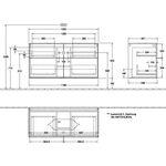 V&B Waschtischunterschrank FINION 1200x603x501mm AP Glas bl ma wh ma lacq.