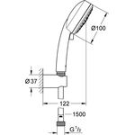 Wandhalterset TEMPESTA C 100 chr