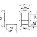 Keuco Klappsitz PLAN CARE Sitzfläche 363mm vc/lichtgrau