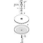 HG Kopfbrause CROMA 220 AIR 1jet DN 15, EcoSmart Version chrom