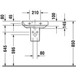 Duravit Handwaschbecken HAPPY D.2 m ÜL HLB 500x360mm 1 Hahnloch weiß WG