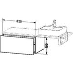 Duravit Konsolenunterschrank L-CUBE 400x820x547mm nussbaum gebürstet