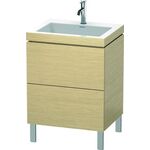 Duravit Waschtischunterbau L-CUBE m WT Vero Air 698x600x480mm 1 HL Ei geb