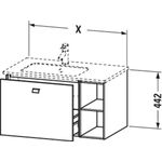 Duravit Waschtischunterbau BRIOSO 442x820x479mm Be li Gri chr graphit matt