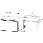 Duravit Konsolenunterschrank BRIOSO Gri Frontfarbe 442x820x480mm lichtbl ma