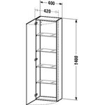 Duravit Hochschrank DURASTYLE 240x400x1400mm A li betongr matt/weiß ma