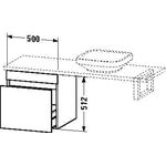 Duravit Konsolenunterschrank DURASTYLE 512x500x478mm leinen/weiß matt