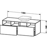 Duravit Waschtischunterbau DURASTYLE 550x1400x500mm Auss re lichtblau matt