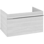 V&B Waschtischunterschrank VENTICELLO 753x420x502mm Griff chr White Wood