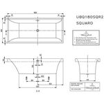 V&B Whirlpoolsystem SQUARO m BW R-eck 180x80 Tech. Pos 1 we