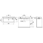 Laufen Aufsatzwaschtisch VAL 950x420mm m ÜL 3 HL-Ausf. weiß matt