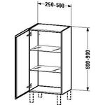 Duravit Halbhochschrank L-CUBE ind 250/500x200/363x600/900mm A re St Bl hgl