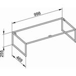 Keuco Bodengestell X-LINE 1000x250x470mm anthrazit