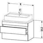 Duravit Konsolenunterschrank DURASTYLE 512x600x478mm kastanie dunkel/weiß matt