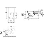 V&B Wand-WC ViCare t. 37x70cm o Befestig. f WCS DF we Antib