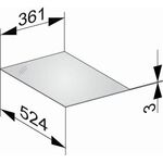 Keuco Abdeckplatte EDITION 11 Crist.Gl 361x3x524mm cash sat