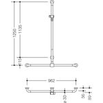 Hewi Duschhandlauf SERIE 801 se 1250mm waagerecht 962mm maigrün