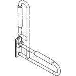 Hewi Stützklappgriff SERIE 801 mobil mit Armpolster, d= 33mm 700mm reinweiß