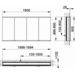 Keuco Spiegelschrank ROYAL MODULAR 2.0 Breite 1900mm Höhe 900mm Tiefe 160mm