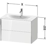 Duravit Waschtischunterbau XVIU 557x810x480mm Prof. sw ma weiß hochglanz