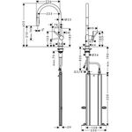 Spültischmischer 210 Talis M54 Ausziehbrause 2 jet sBox bru black chrom