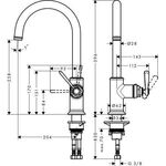 Einhebel-Spültischmischer AXOR MONTREUX DN 15 brushed nickel