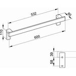 Keuco Haltegriff AXESS silber-eloxiert 600mm