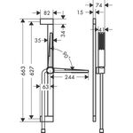 HG Brauseset Pulsify E 1 jet Unica Bsta 650mm mattschwarz