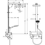 HG Showerpipe Rainfinity 350 mit Kopfbrause 250 mattschwarz