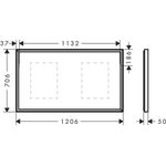 HG Spiegel Xarita E IR-Sensor, mattweiß 1200x700x50mm, 80 W