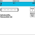 Zylinderstift DIN 7 10 m6x 40 A 1 100 Stück - VPE: 100