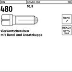 Vierkantschraube DIN 480 Bund/Ansatzkuppe M10x 50 10.9 50 Stück - VPE: 50