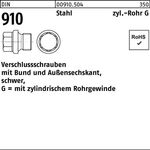 Verschlußschraube DIN 910 Bund/Außen-6-kt G 1/8 A Stahl 100 Stück - VPE: 100