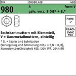 Sechskantmutter DIN 980 Klemmteil V M16 8 galv.verz. 8 DISP 100Stück - VPE: 100