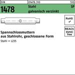 Spannschlossmutter DIN 1478 ÜZ geschlossen SP M8 Stahl 3.6 galv.verz. 10St. - VPE: 10