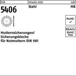 Sicherungsblech DIN 5406 MB 14/M 70x2 Stahl f.DIN 981 10 Stück - VPE: 10