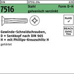 Gewindeschneidschraube DIN 7516 SEKO PH DM 6x30-H Stahl galv.verz. 500St. - VPE: 500