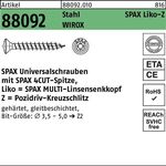 Schraube R 88092 LIKO/PZ 3,5x25/20-Z Stahl WIROX 1000St. SPAX - VPE: 1000