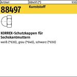 Schutzkappe R 88497 f.Sechskantmuttern f. M6/SW 10 Ku. sw 100St. DUBO - VPE: 100