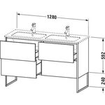 Duravit Waschtischunterbau XSQUARE 1280x831x478mm 4 Au we sdm ES Ah links