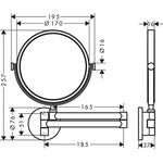 Rasierspiegel Axor Universal Circular brushed nickel