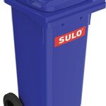 Müllgroßbehälter 80l HDPE blau fahrbar,n.EN 840 SULO