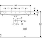 Geberit Waschtisch RENOVA PLAN o Hahnloch mit Überlauf 1000x480mm weiß