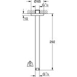 Grohe Deckenauslass RAINSHOWER Länge 292mm chr